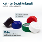 Rundflasche mit UN-Zulassung 1000 ml HDPE weiß, Gewinde 28