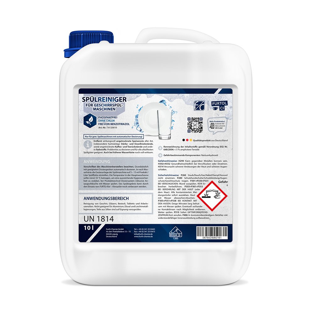 Geschirrspülmachinenreiniger für Gastronomie | bei FURTH CHEMIE kau