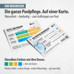 Poolkarte, wasserfest mit Lochung