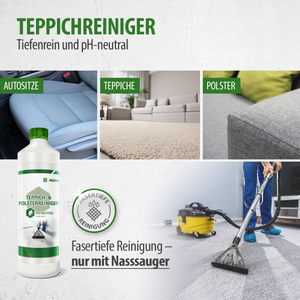 Teppich- & Polsterreiniger – pH-neutral & mikroemulsiv, 15,90 €